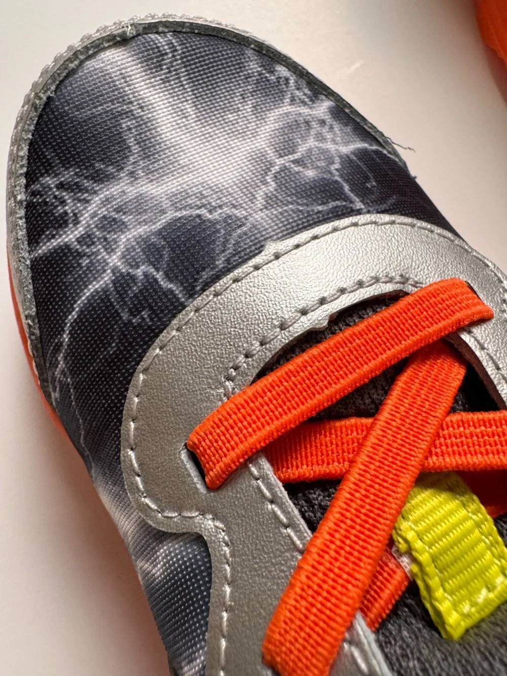 Saucony Flash 3.0 A/C Toddler Sneakers Gray Orange Lightning Size 10 NWOT